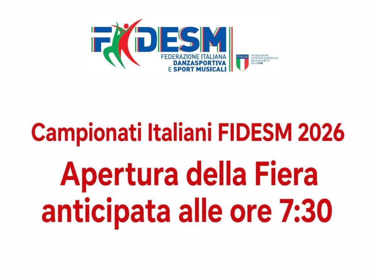 Apertura della Fiera anticipata alle ore 7:30