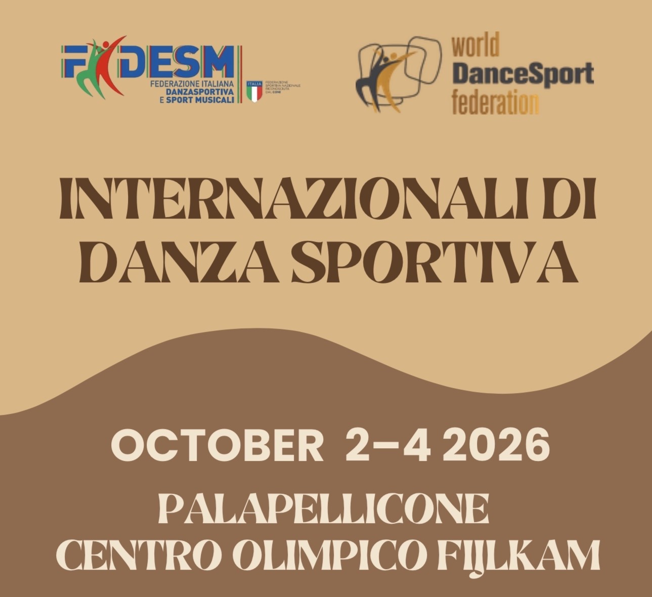Internazionali di danza sportiva-GrandSlam 2026, si parte