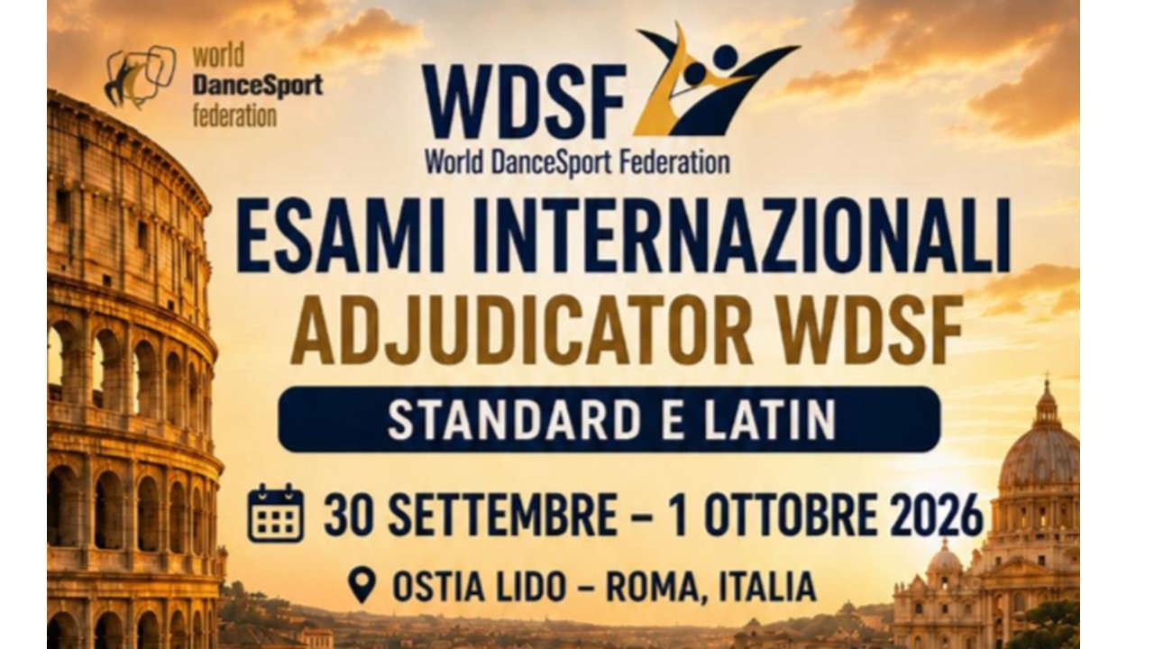 Congressi Internazionali FIDESM: al via la formazione verso il WDSF GrandSlam Roma 2026
