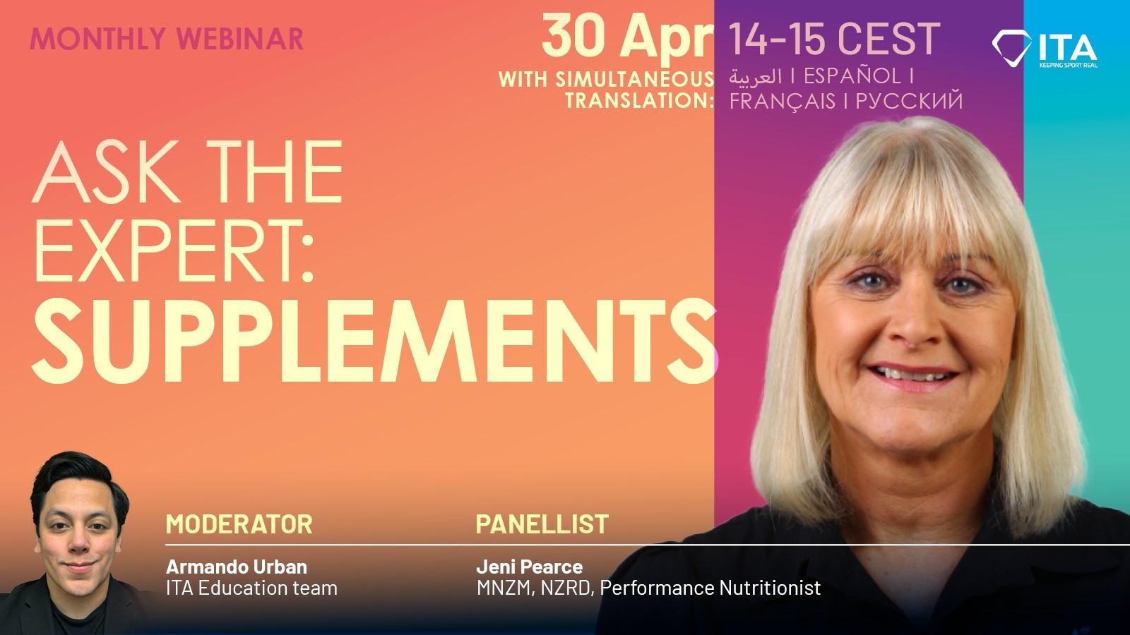 WEBINAR WDSF "CHIEDI ALL’ESPERTO: INTEGRATORI"