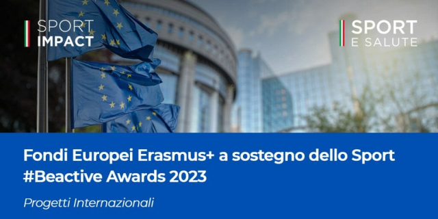 Bandi Erasmus+ a sostegno dello Sport. #BeActive Awards 2023